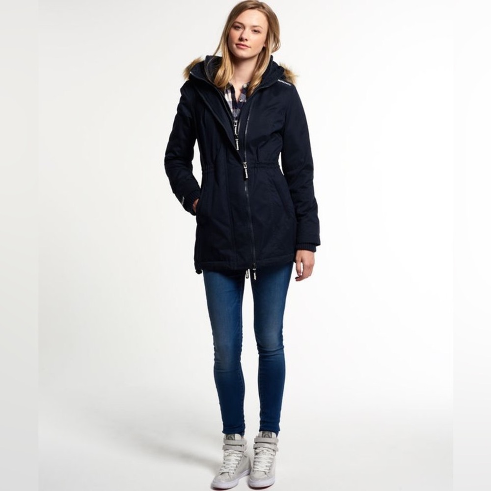 Superdry Shearling and Faux Fur Women's Parka - Picture 2 of 15